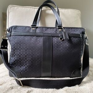 Coach Signature Black Diaper Bag with Changing Pad/ Weekender/ Work Tote